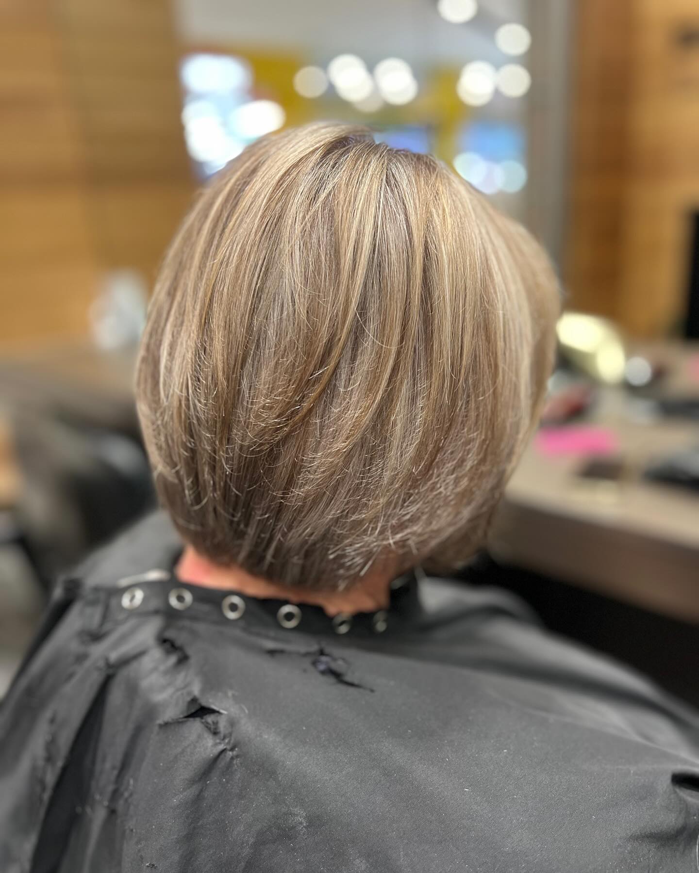 Neat blonde bob haircut